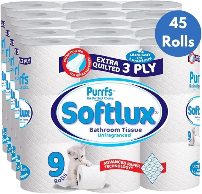 Softlux Toilet Roll 9 Pack - 5 Cases