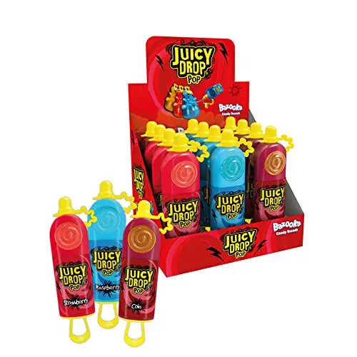 Juicy Drop Pop Lollipops - 12 Pack of 3 Flavours