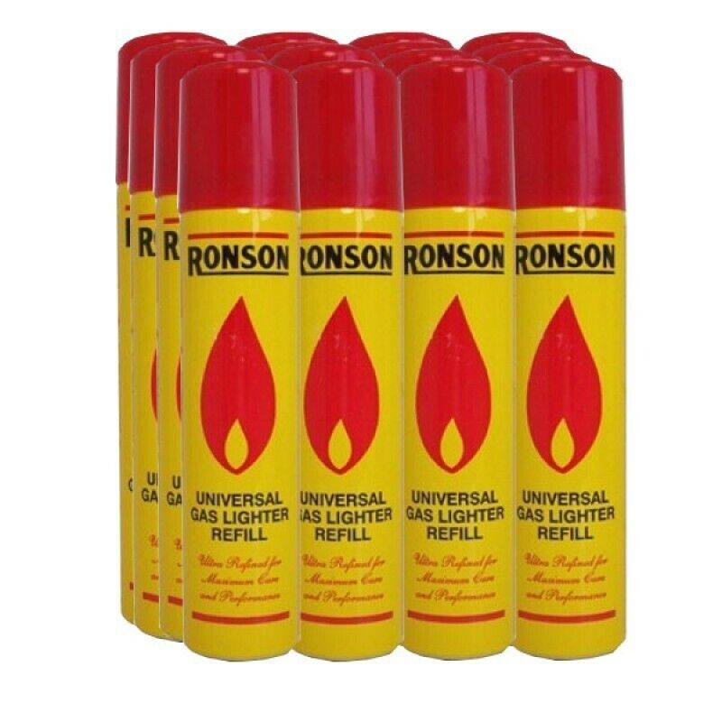 RONSON UNIVERSAL GAS LIGHTER REFILL ( PACK OF 12)