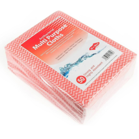Multi Purpose Cloths - 50 Per Pack - (4 Colors - Red, Green, Blue, Yellow)