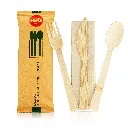 Bamboo Cutlery & Napkin (17CM) - (100 Per Pack - Multi Size Options)