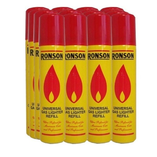RONSON UNIVERSAL GAS LIGHTER REFILL ( PACK OF 12)