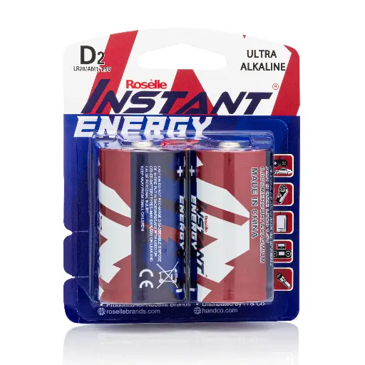 ROSÈLLE - D2 LR20/AM1/1.5V Ultra Alkaline Batteries (2 Per Pack - Bulk Options Available)