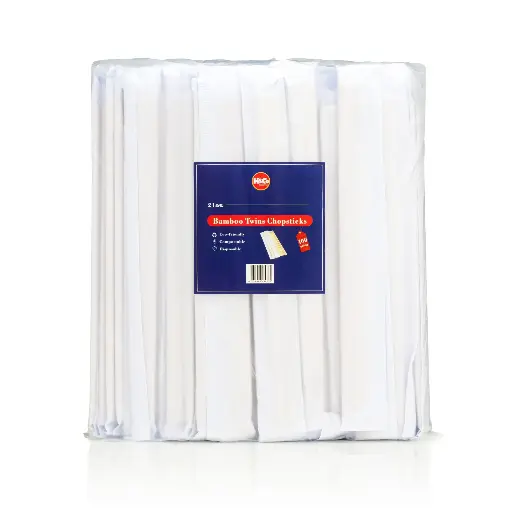 Bamboo Twins Chopsticks (100 Pairs Per Pack - Multi Size Options)